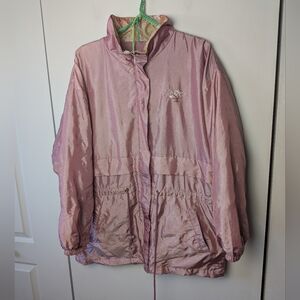 VINTAGE 90' Women Coat Shinny Pink Color Brand United Expedition Size L Polar